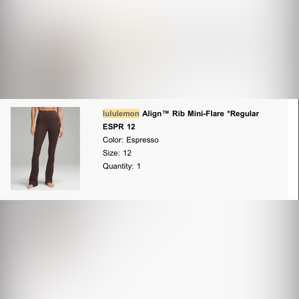 Lululemon align rib mini flare - Picture 3 of 3
